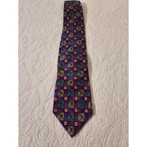 Tie 100% Silk Colours by Alexander Julian 58" Made in USA Retro Necktie